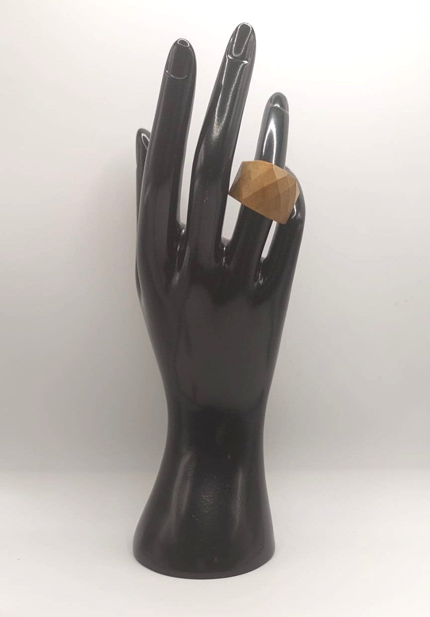 Anillo de acero inoxidable - Cuarzo Hematoide