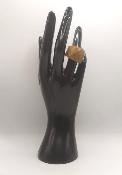 Anillo de acero inoxidable - Cuarzo Hematoide