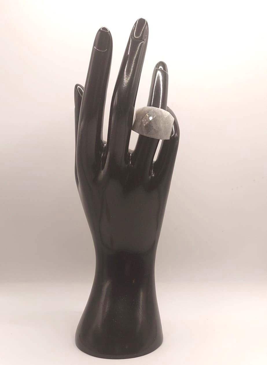 Anillo de acero inoxidable - Labradorita