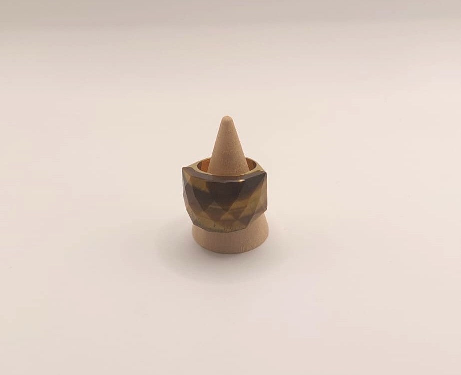 Anillo de acero inoxidable - Ojo de Tigre