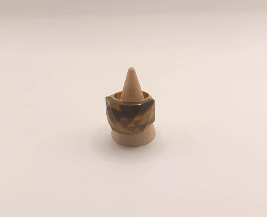 Anillo de acero inoxidable - Ojo de Tigre