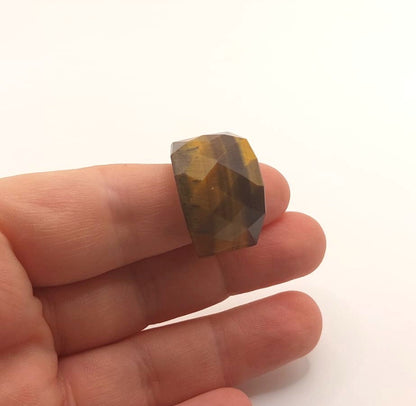 Anillo de acero inoxidable - Ojo de Tigre