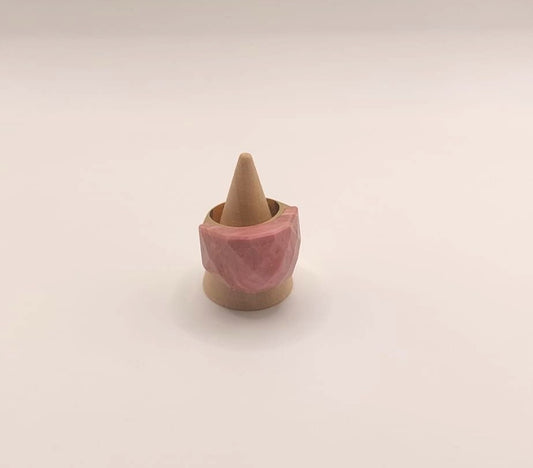 Anillo de acero inoxidable - Rodonita