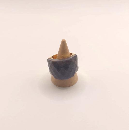 Anillo de acero inoxidable - Sodalita