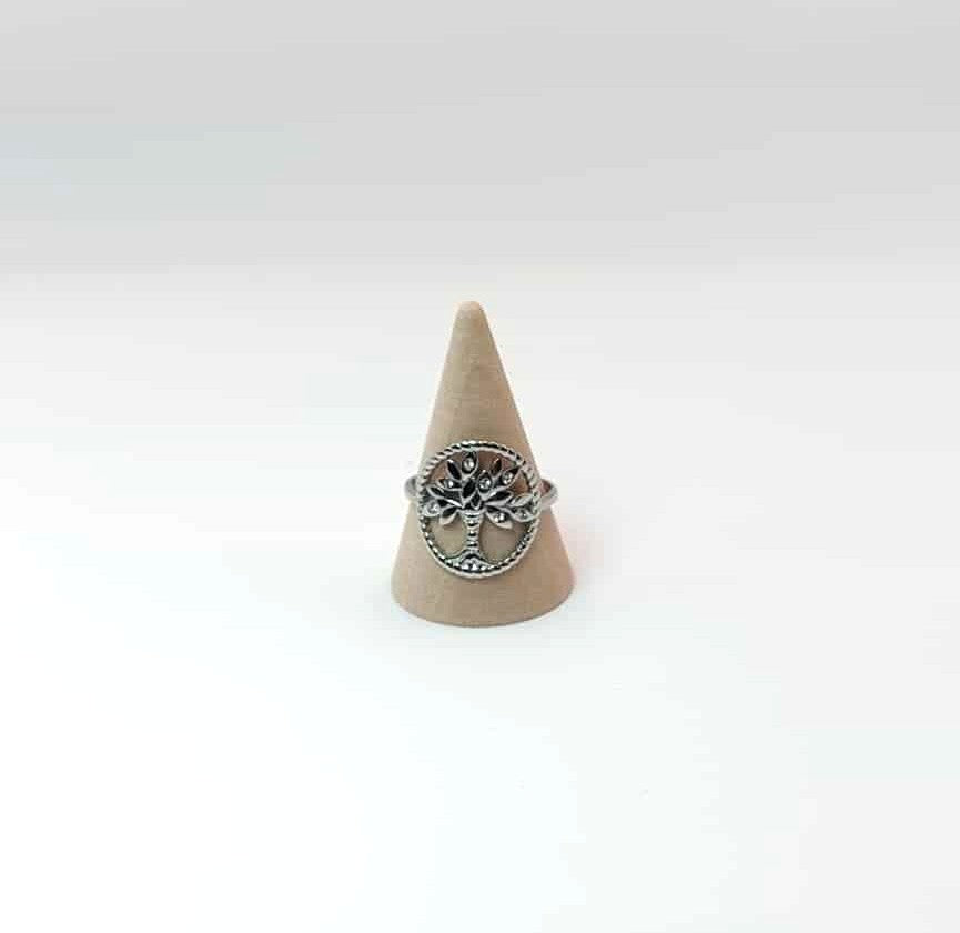 Anillo Árbol de la Vida - Plateado con Brillantes