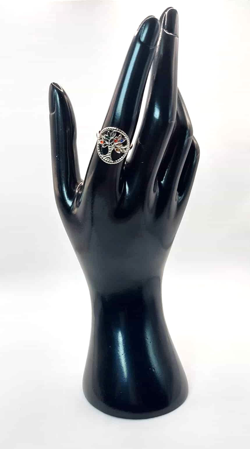 Anillo Árbol de la Vida - Plateado con Brillantes