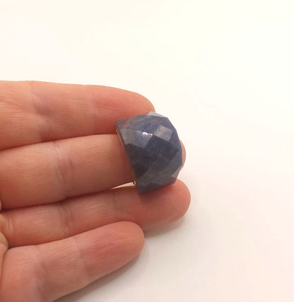 Anillo de acero inoxidable - Sodalita