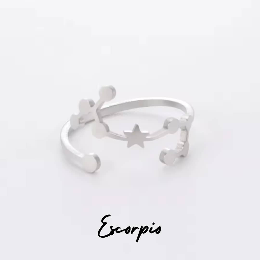 Anillo Zodiaco - Constelación - ESCORPIO