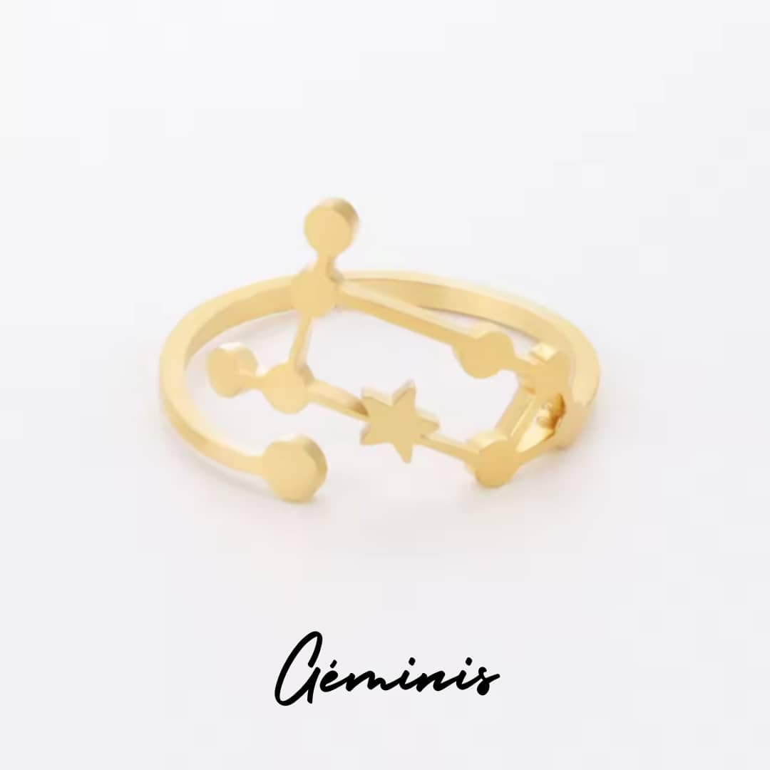 Anillo Zodiaco - Constelación - GÉMINIS
