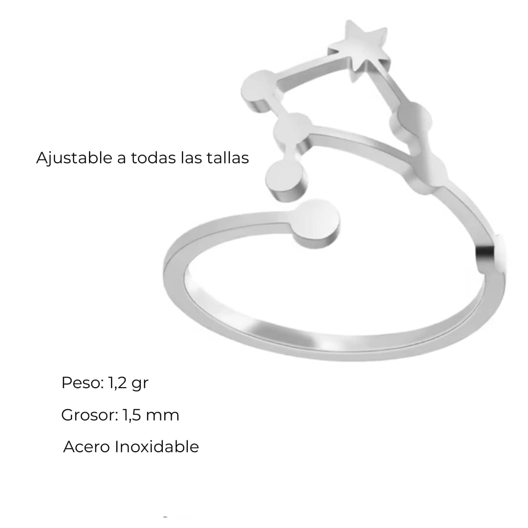 Anillo Zodiaco - Constelación - GÉMINIS