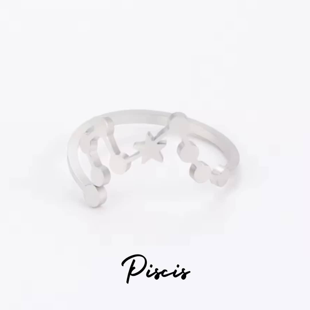 Anillo Zodiaco - Constelación - PISCIS