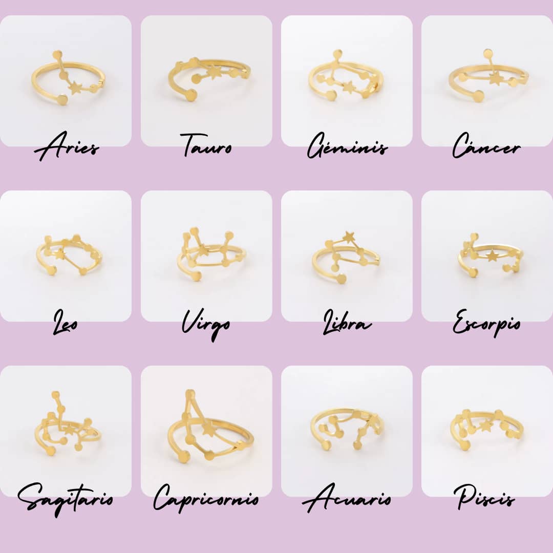 Anillo Zodiaco - Constelación - GÉMINIS