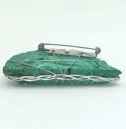 Broche Único y Artesanal - Malaquita