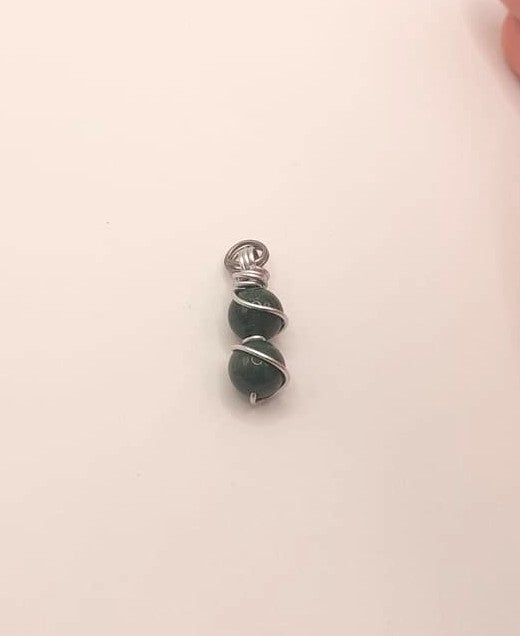 Colgante Único y Artesanal dos piedras - Ágata India