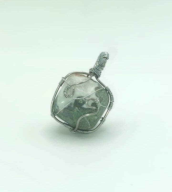 Colgante Único y Artesanal - Ágata Musgosa