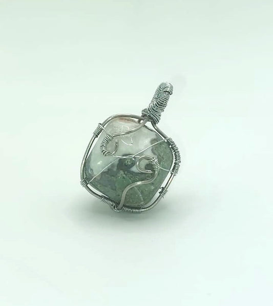 Colgante Único y Artesanal - Ágata Musgosa