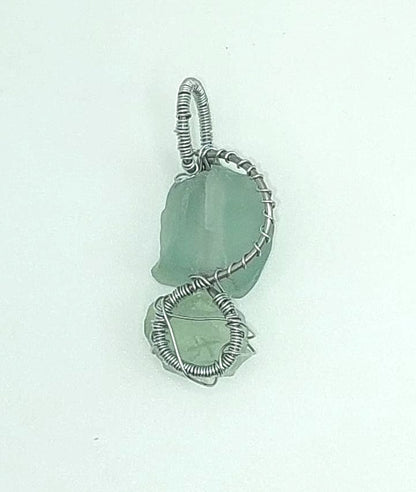 Colgante Único y Artesanal Doble - Fluorita