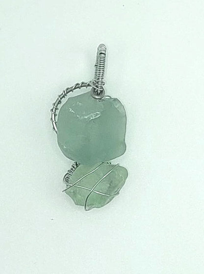 Colgante Único y Artesanal Doble - Fluorita