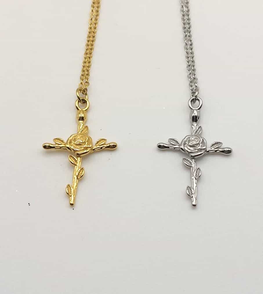 Collar Cruz - Rosa