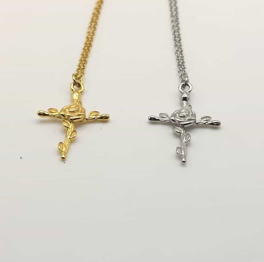 Collar Cruz - Rosa