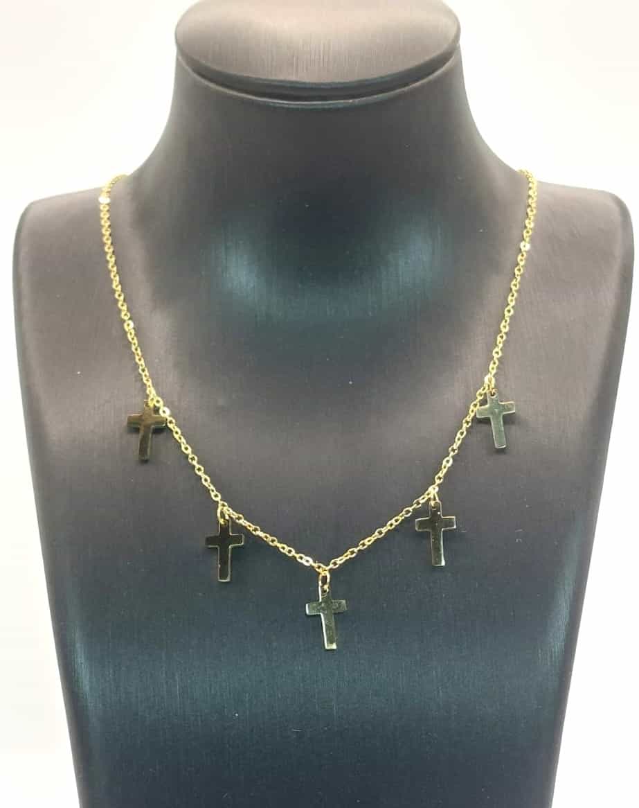 Collar Cruz - 5 cruces