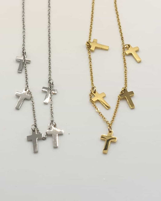 Collar Cruz - 5 cruces