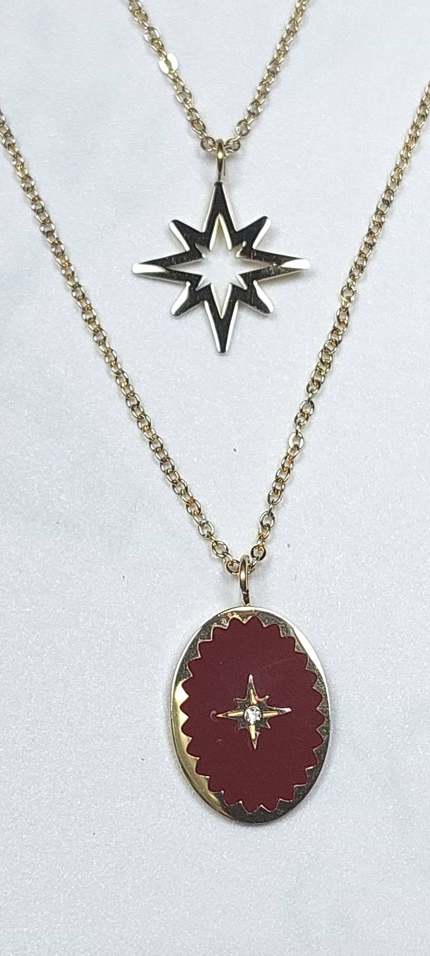 Collar Estrella Polar - Doble Rojo