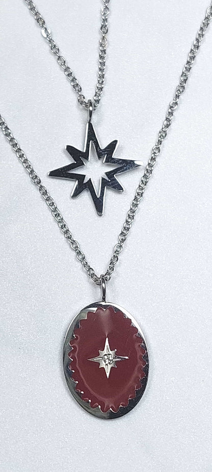 Collar Estrella Polar - Doble Rojo