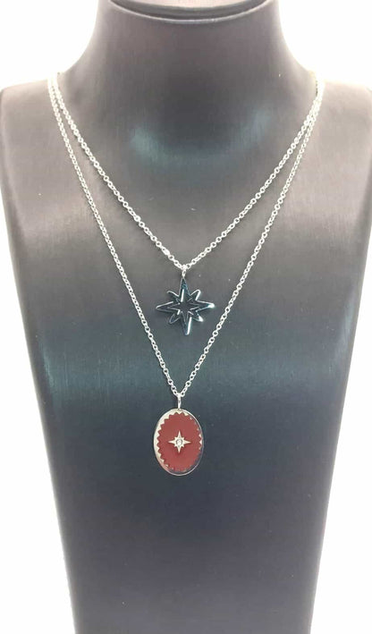 Collar Estrella Polar - Doble Rojo