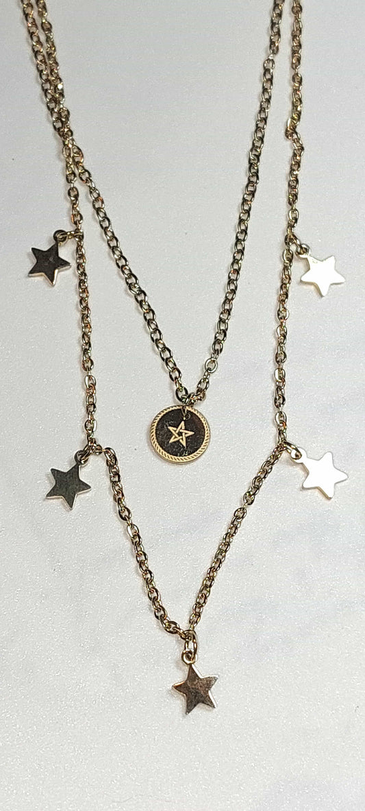 Collar Estrella Polar - Doble con estrellitas
