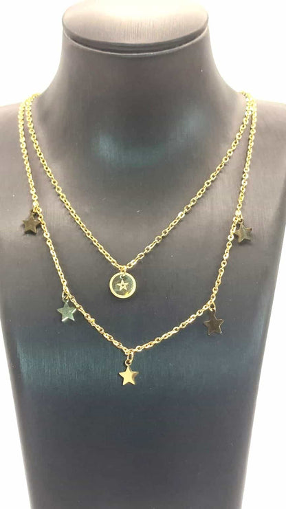 Collar Estrella Polar - Doble con estrellitas
