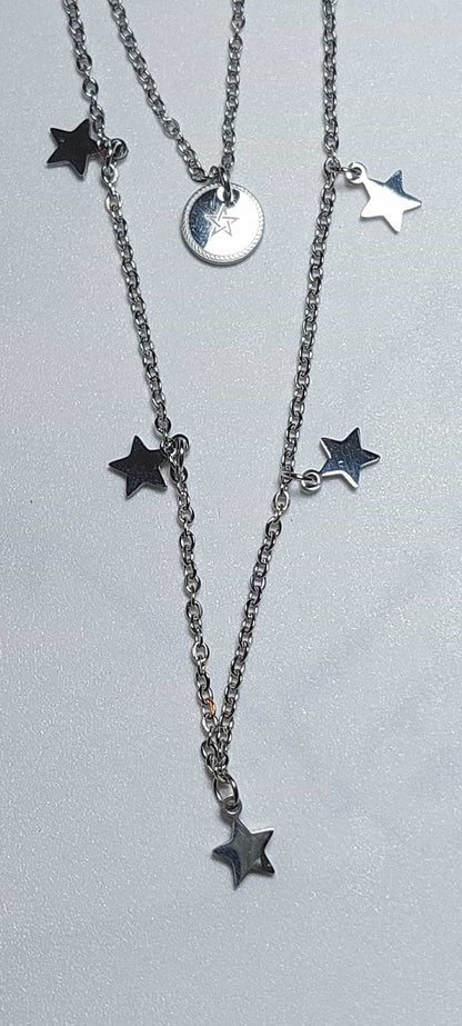 Collar Estrella Polar - Doble con estrellitas