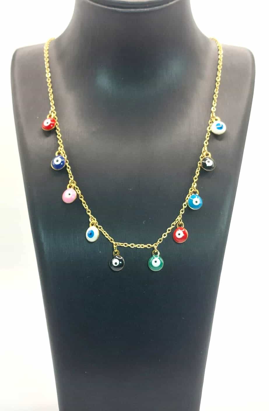 Collar Ojo Turco - De colores dorado