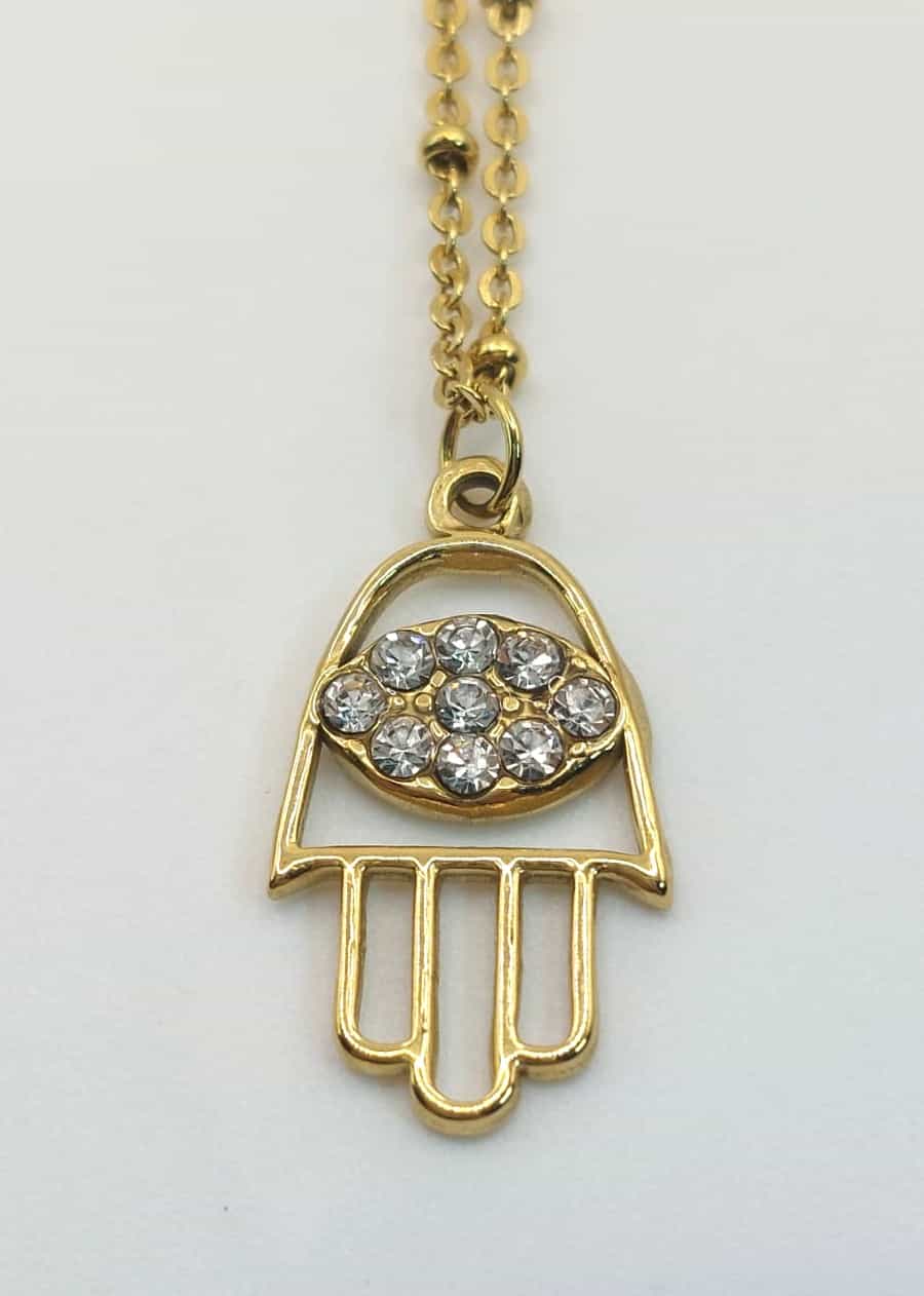 Collar Mano de Fátima - Brillos
