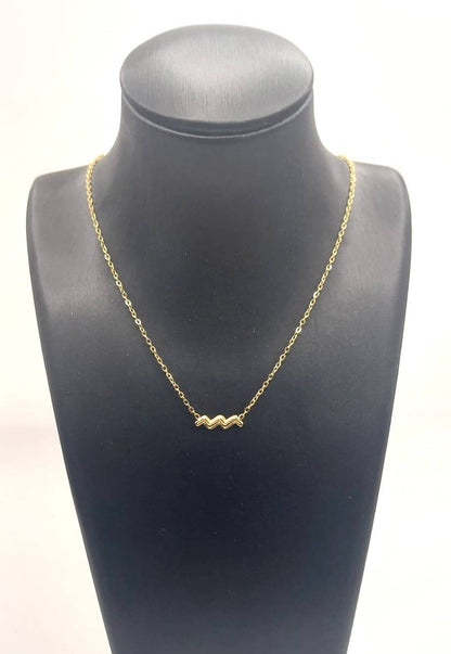 Collar Zodiaco - Símbolo Dorado - ACUARIO