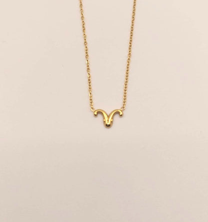 Collar Zodiaco - Símbolo Dorado - ARIES