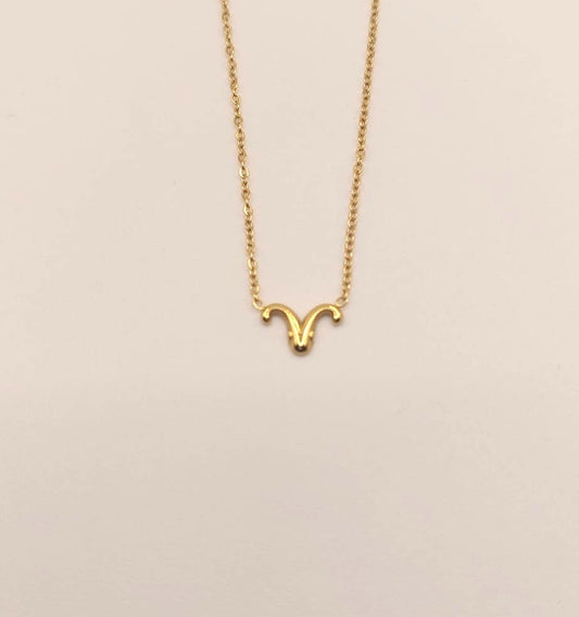 Collar Zodiaco - Símbolo Dorado - ARIES
