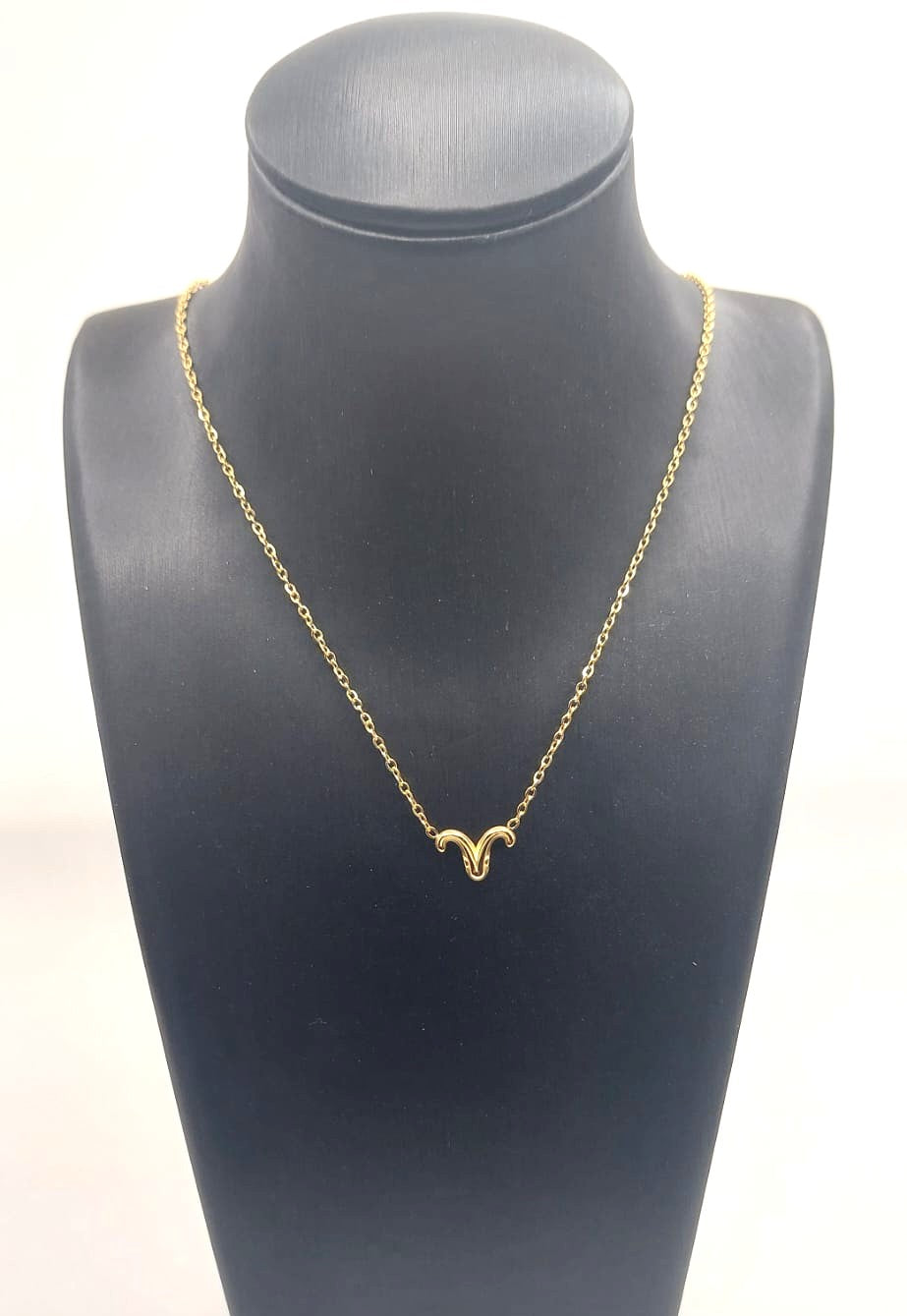 Collar Zodiaco - Símbolo Dorado - ARIES