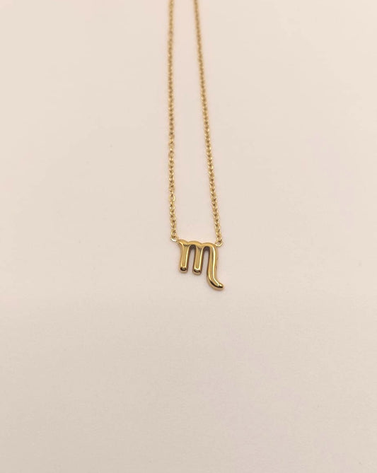 Collar Zodiaco - Símbolo Dorado - ESCORPIO