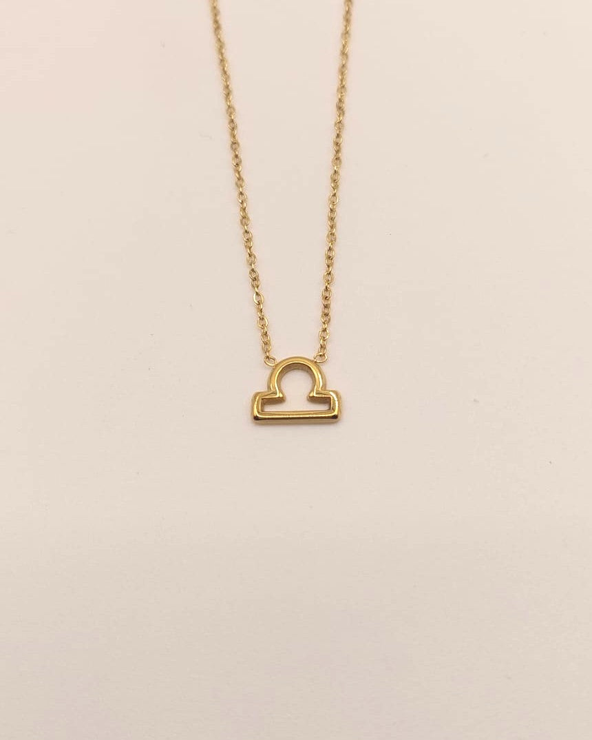 Collar Zodiaco - Símbolo Dorado - LIBRA
