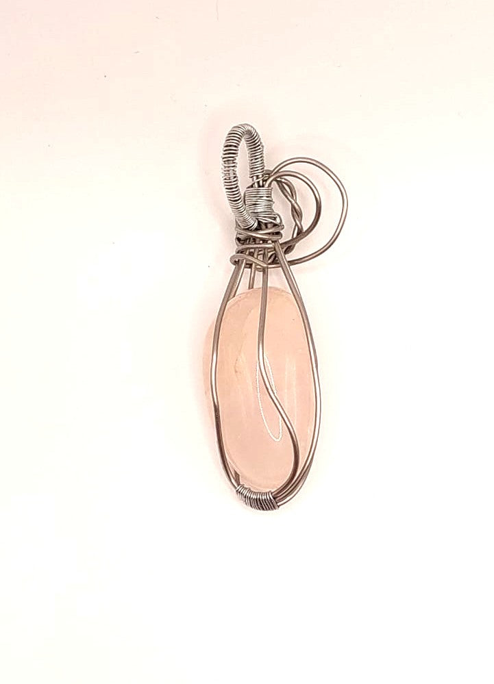 Colgante Único y Artesanal - Cuarzo Rosa