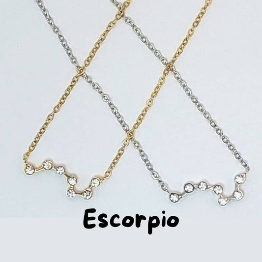 Collar Zodiaco - Constelación Dorado y Plateado - ESCORPIO