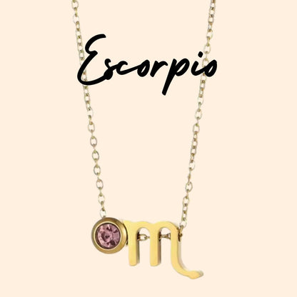 Collar Zodiaco - Símbolo y Circonita