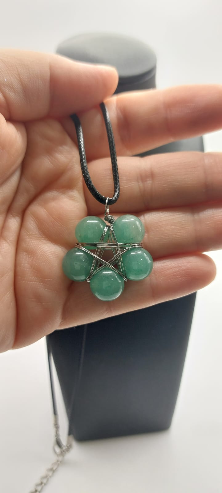 Colgante único y artesanal de Aventurina - Estrella 5 puntas