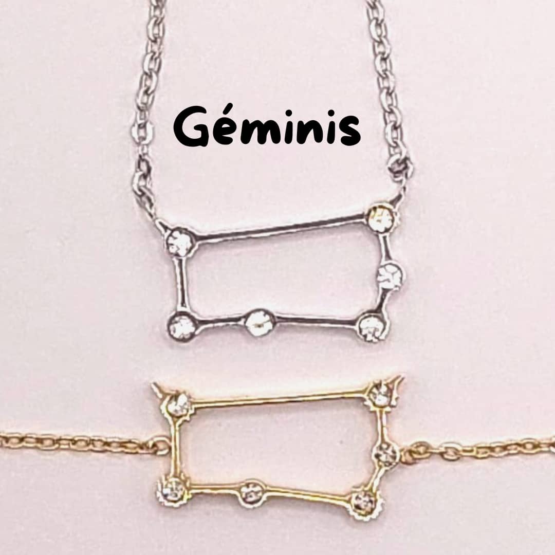 Collar Zodiaco - Constelación Dorado y Plateado - GÉMINIS