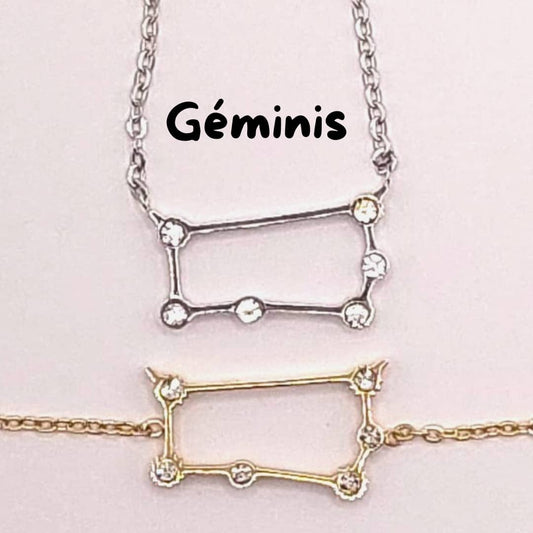 Collar Zodiaco - Constelación Dorado y Plateado - GÉMINIS