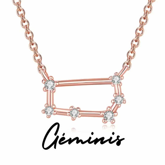 Collar Zodiaco - Constelación Rosa - GÉMINIS