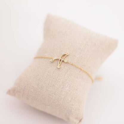 Pulsera Zodiaco - Constelación Dorado y Plateado - LEO
