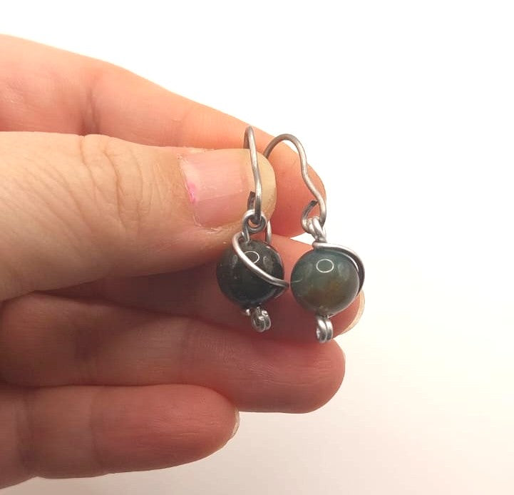 Pendientes Únicos y Artesanales - Ágata India