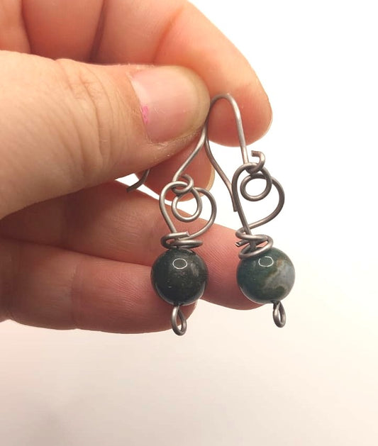 Pendientes Únicos y Artesanales - Ágata India